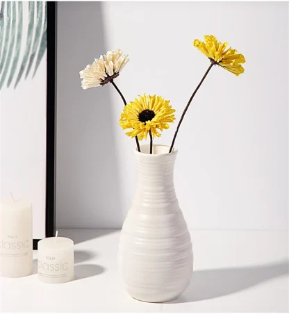 Modern Flower Vase with Embossed Design - Image 4