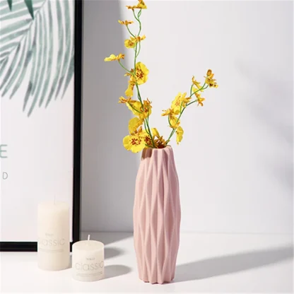 Modern Flower Vase with Embossed Design - Image 8