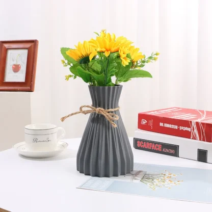 Simplicity Flower Vase with Bowknot Decor - Image 3