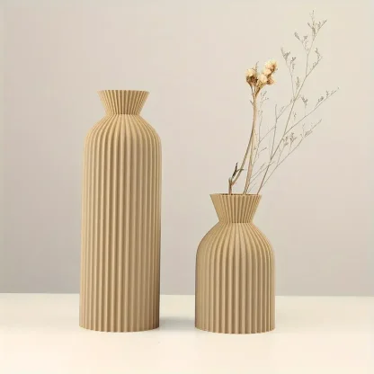 Elegant Flower Vase with Ripple Design - Image 2