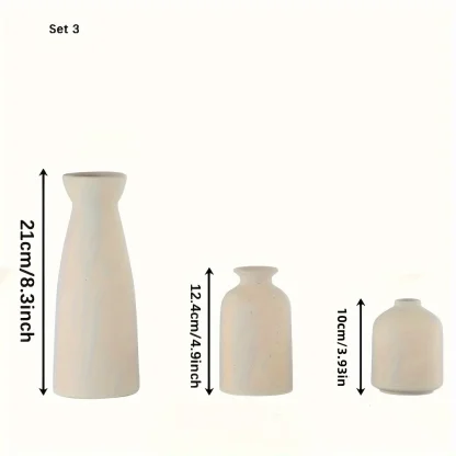 Set of 3 Flower Vase For Rustic Design - Image 4
