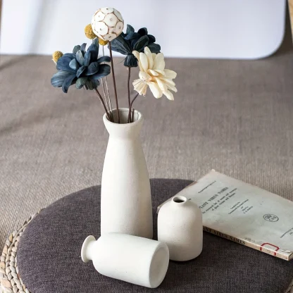 Set of 3 Flower Vase For Rustic Design - Image 2