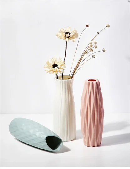 Modern Flower Vase with Embossed Design - Image 13