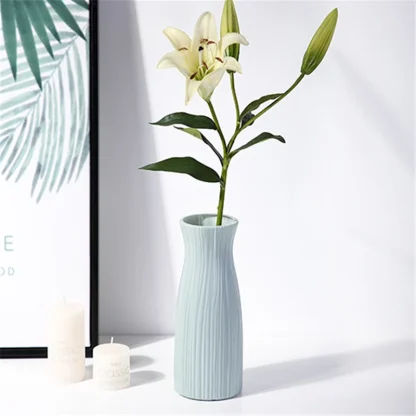 Modern Flower Vase with Embossed Design - Image 9