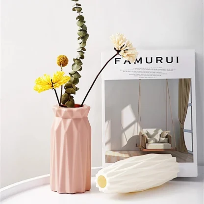 Modern Flower Vase with Embossed Design - Image 7