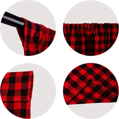 Retro Plaid Curtains for Holidays - Image 9