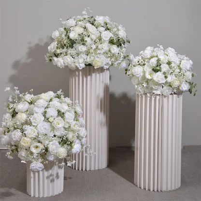 White Artificial Roses for Wedding - Image 8
