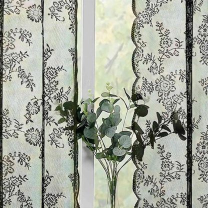 Lacey Curtains with Transparent Design - Image 7