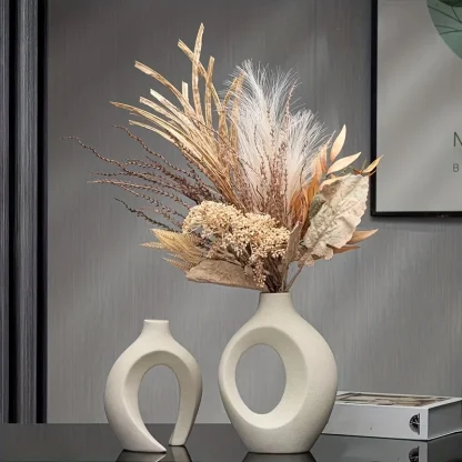 Modern Flower Vase with Hollow Out Design - Image 7