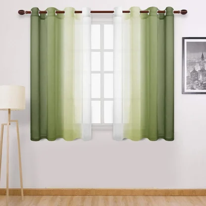 Modern Ombre Color Semi Sheer Curtain - Image 4