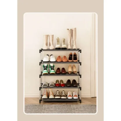 Space-saving Shoe Rack with Multilayered Design - Image 2