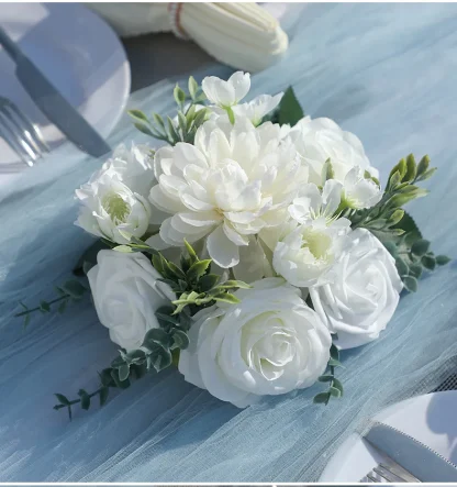 Artificial White Rose Decoration for Weddings - Image 4