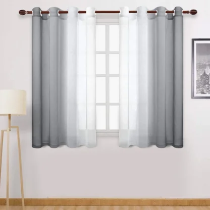 Modern Ombre Color Semi Sheer Curtain - Image 7