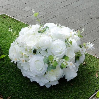 White Artificial Roses for Wedding - Image 3