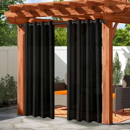 Waterproof Outdoor Curtains with Plain Color - Image 3