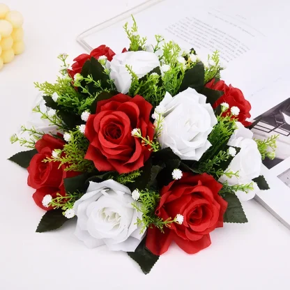 Two Colored Artificial Roses for Centerpieces - Image 2