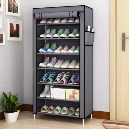 Dustproof Shoe Cabinet with Roll Closure