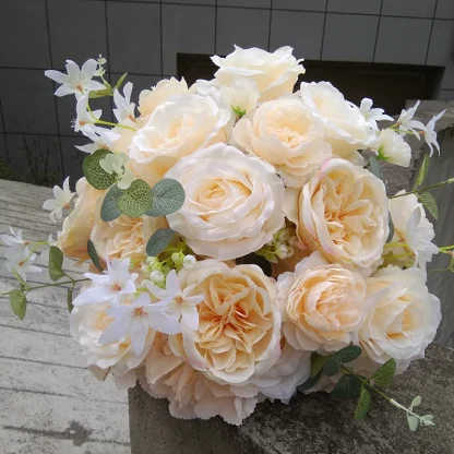 White Artificial Roses for Wedding - Image 6