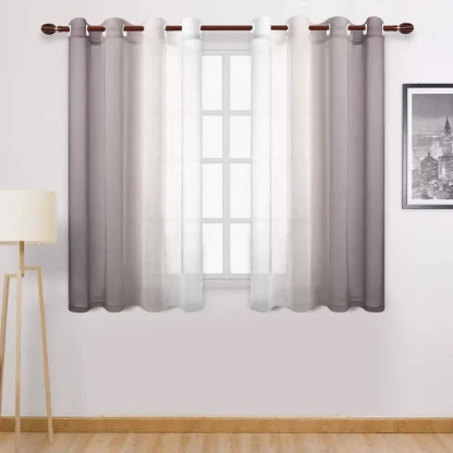 Modern Ombre Color Semi Sheer Curtain