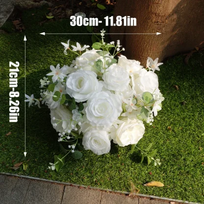 White Artificial Roses for Wedding - Image 9