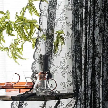 Lacey Curtains with Transparent Design - Image 6