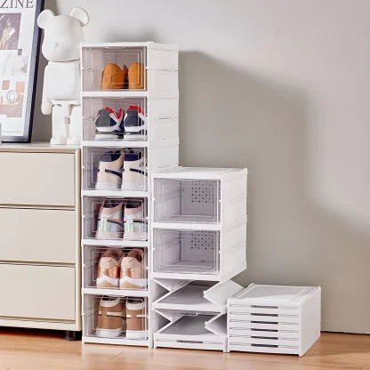 Multilayered Shoe Organizers with Clear Design