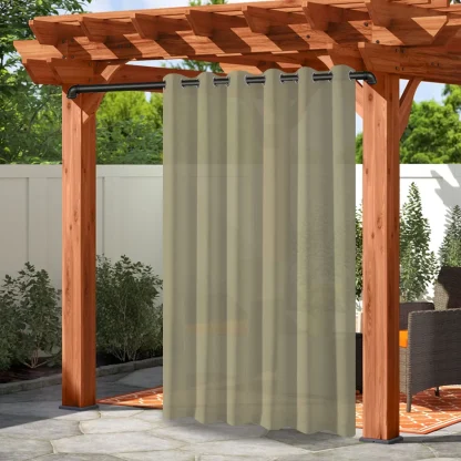 Waterproof Outdoor Curtains with Plain Color - Image 6