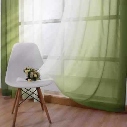 Modern Ombre Color Semi Sheer Curtain - Image 9