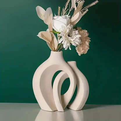 Modern Flower Vase with Hollow Out Design - Image 3
