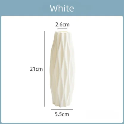 Imitation Ceramic Vase with Geometric Design - Image 7