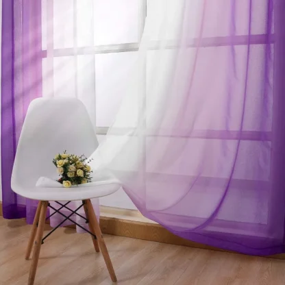 Modern Ombre Color Semi Sheer Curtain - Image 10
