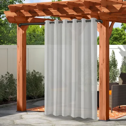 Waterproof Outdoor Curtains with Plain Color - Image 5