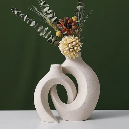 Modern Flower Vase with Hollow Out Design - Image 4