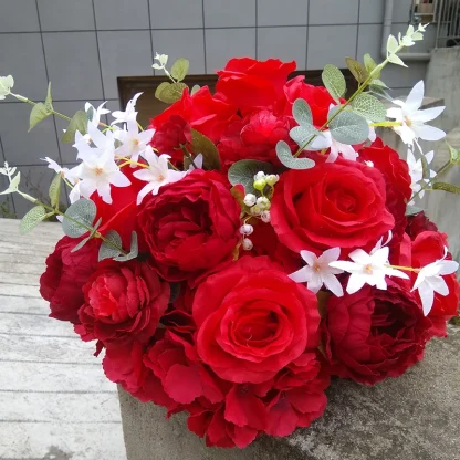 White Artificial Roses for Wedding - Image 7