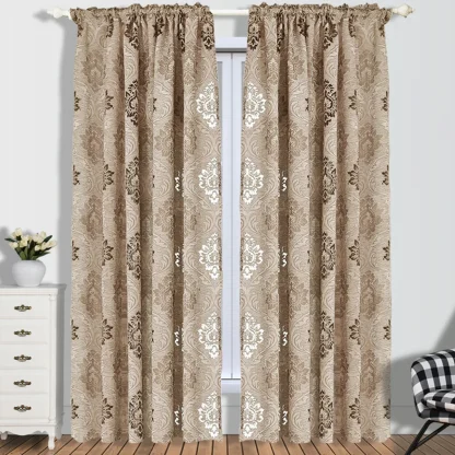Patterned Curtains with Sheer Design - Image 3