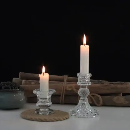 Transparent Vintage-style Candle Holder - Image 4