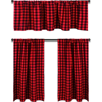 Retro Plaid Curtains for Holidays - Image 8