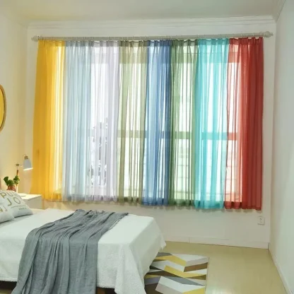 Lightweight Transparent Plain Color Curtains - Image 9