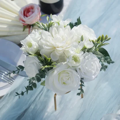 Artificial White Rose Decoration for Weddings - Image 2