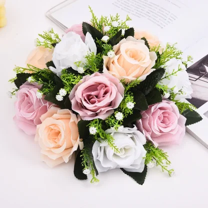 Two Colored Artificial Roses for Centerpieces - Image 11