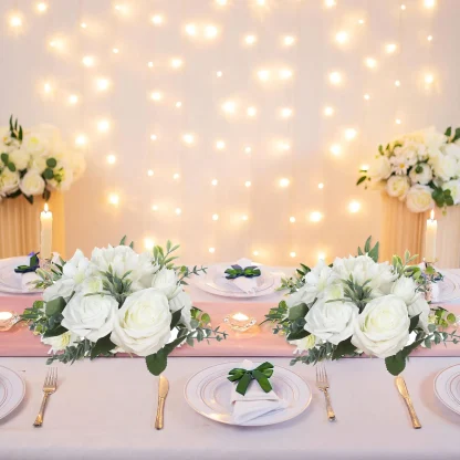 Artificial White Rose Decoration for Weddings - Image 10