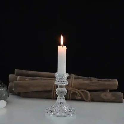 Transparent Vintage-style Candle Holder - Image 3