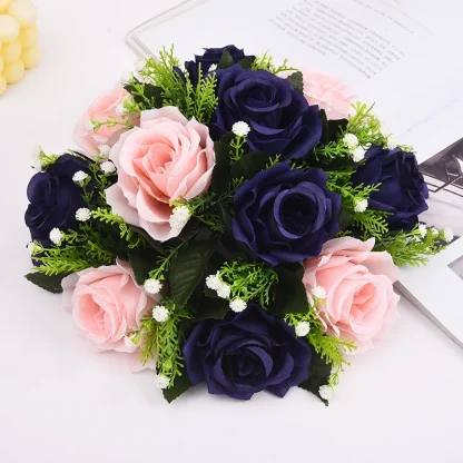 Two Colored Artificial Roses for Centerpieces - Image 5