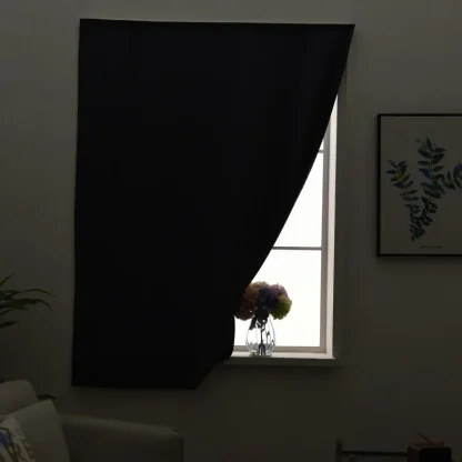 Blackout Curtains with Solid Color Design - Image 2