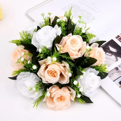Two Colored Artificial Roses for Centerpieces - Image 3
