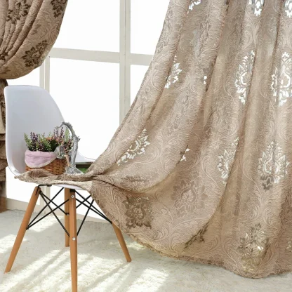 Patterned Curtains with Sheer Design - Image 4