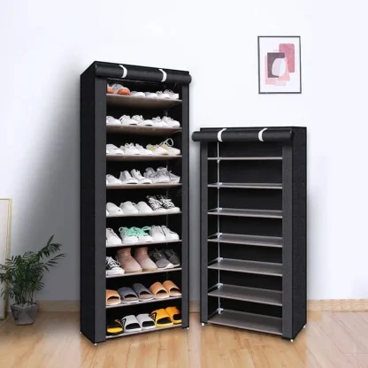 Roll Closure Shoe Organizer with Dustproof