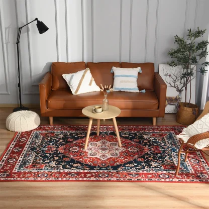 Traditional Area Rugs with Distressed Design - Image 3