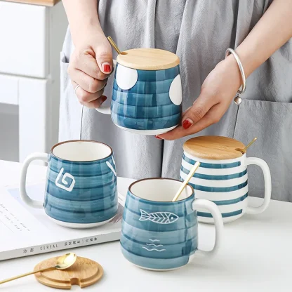 Printed Paint Stroke Mug with Handle - Image 6
