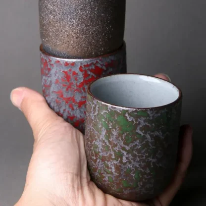 Handleless Cup with Rustic Design - Image 2